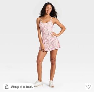 JoyLab Pink Floral Slip Dress